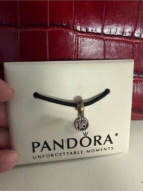 Pandora Sweet 16 Dangle Charm S925 ALE Sterling Silver Authentic Birthday Bead